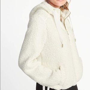 NWT XL SHERPA TEDDY 1/2 zip hoodie sweatshirt